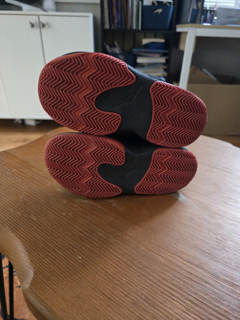 Nike Kids Black and Red Jordan Strap Sneakers - Picture 4 of 5